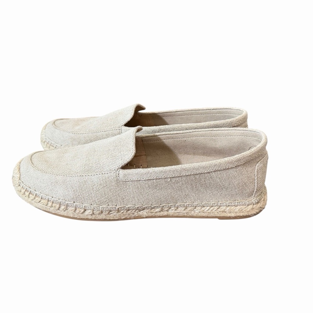 Eileen Fisher Women's Sz 11 Lyla Slip On Espadrille Loafers Jute Midsole Beige
